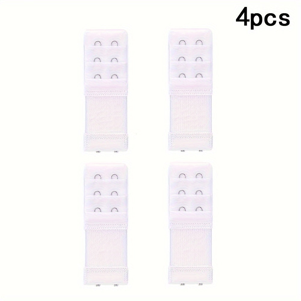 4 pieces of bra strap extenders with 3 hooks for adjustable comfort. Perfect for women's lingerie and underwear.