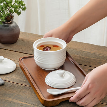 Ceramic stew pot with lid: microwave & outdoor safe, rust-resistant for home kitchens, catering, restaurants