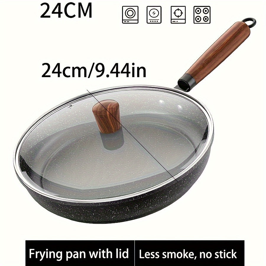 Multi-Purpose Cast Iron Skillet Set with Lid - Ideal for Cooking Steak, Pancakes & More - Suitable for Use on Any Stovetop, Simple to Clean