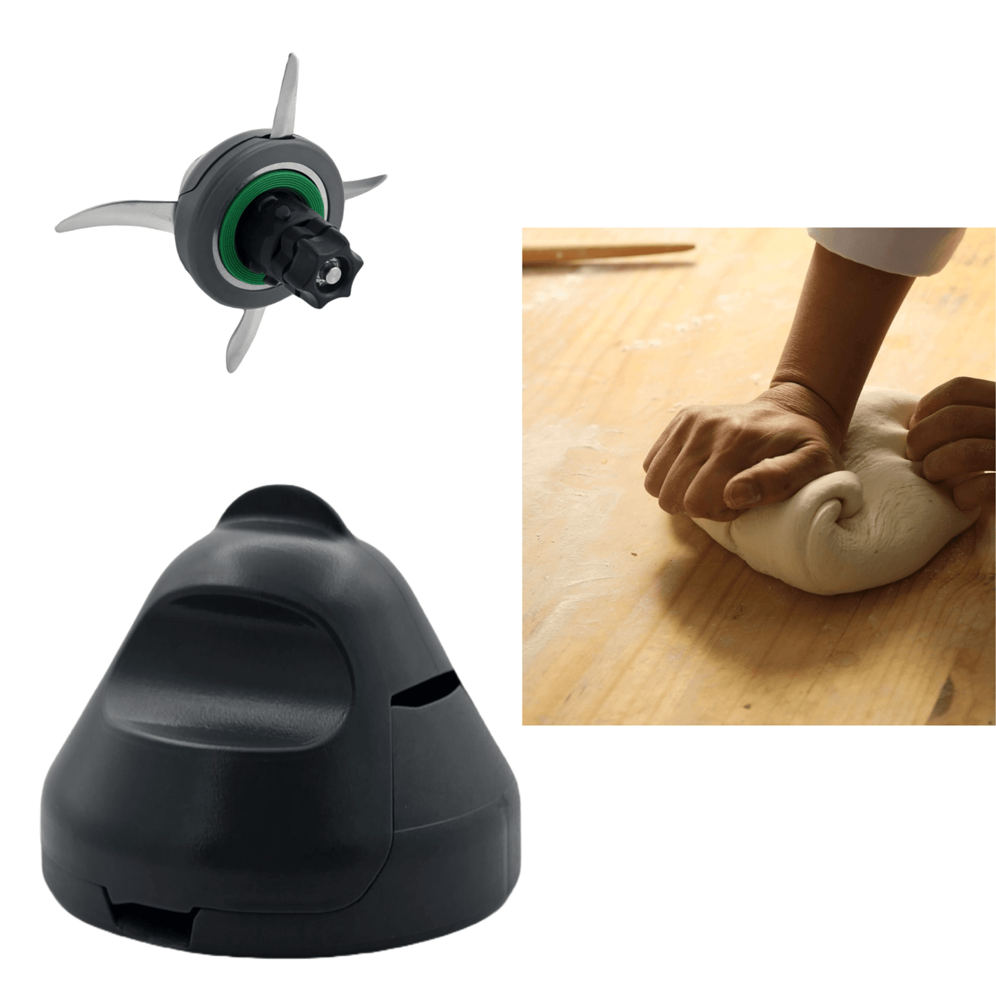 Blender Accessories for Dough Kneading: Thermomix TM5 TM6 Mixer Blades with Seam Protection and Dirt Shield