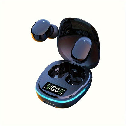 New wireless earbuds with LED display and touch control for iOS/Android, 2024 release.