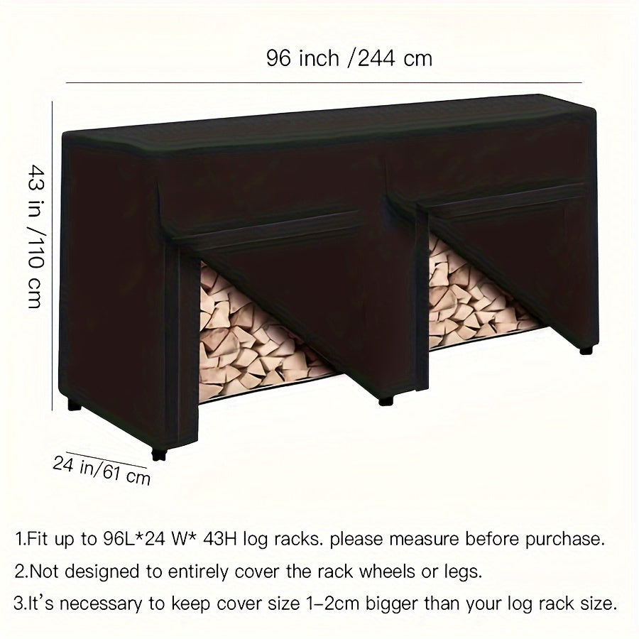 Keep Your Firewood Dry with our Heavy-Duty Outdoor Rack Cover - Resistant to Water and Weather, Designed for 4ft & 8ft Log Racks, Great for Camping and Outdoor Grilling, Makes a Perfect Gift for the Holidays