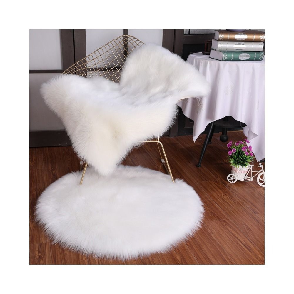 Artificial Sheepskin Long Hair Rugs - Soft Faux Fluffy Shaggy Carpets for Living Room and Bedroom, Non-Slip Home Decor Mats