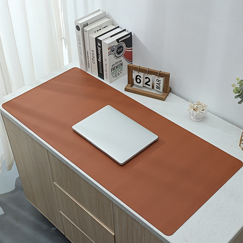 1 Non-slip PVC Faux Leather Desk Mat, Waterproof and Stain Resistant, Easy to Clean, Available in Multiple Colors for Office or Study Table.