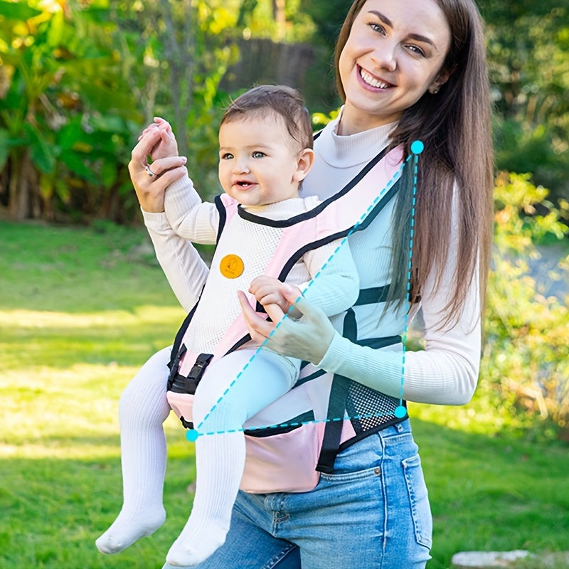 Sunygal Pink Youngsters Carrier - versatile Front & Back Sling with Storage, made of Polyester - ideal Travel Gear for Youngsters