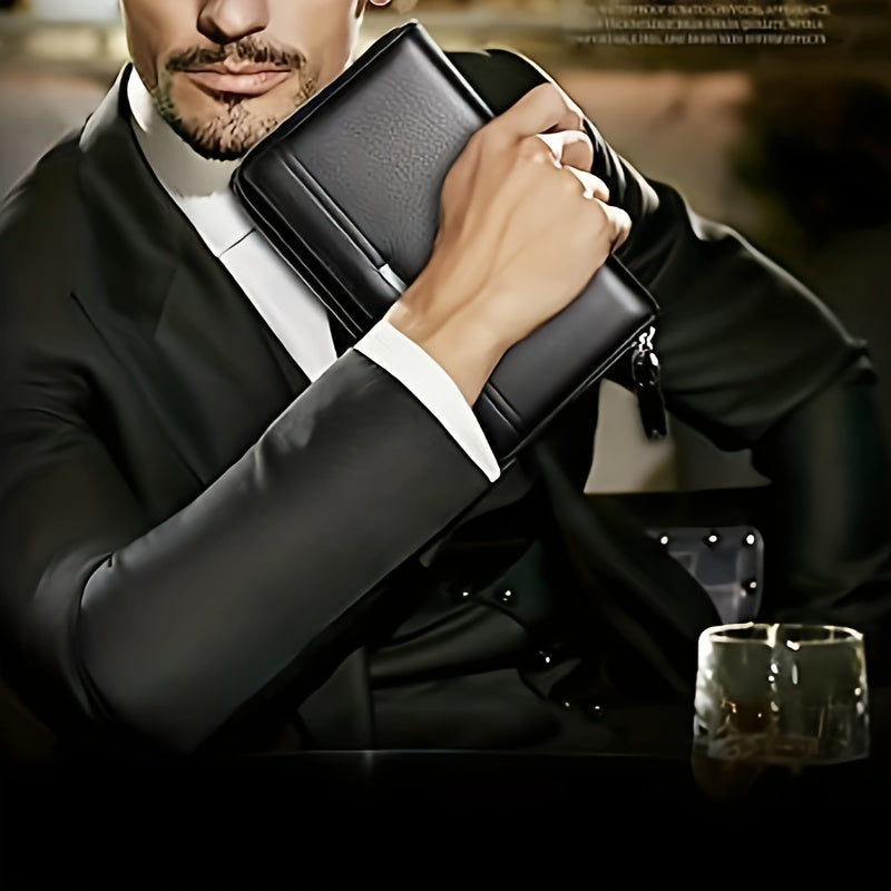 Long wallet for men, large clutch bag, mobile phone bag - ideal gift.