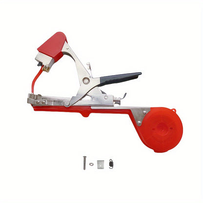 1 Set Plant Tying Machine Tool for Grapes, Raspberries, Tomatoes, and Vine Vegetables with Tapes, Staples, and Replacement Blades.