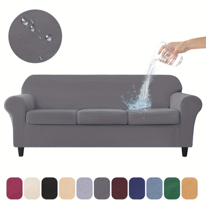 Set of cool and water-proof sofa covers with cushions, seating up to 3.