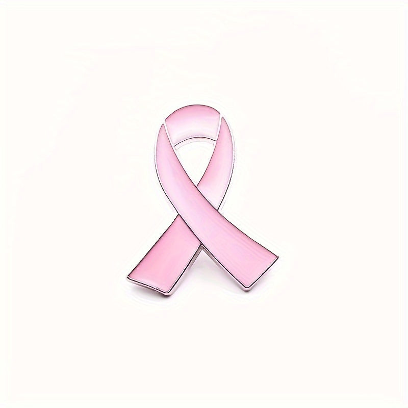 Vintage style 50-Pack Pink Ribbon Brooch Pins crafted from Zinc Alloy - Women's Fashion Jewelry designed to promote Breast Cancer Awareness and AIDS Day. These promotional badges are perfect for daily wear as an all-season accessory.