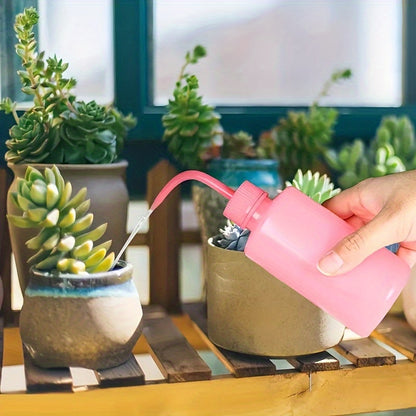 1 set of watering bottles with plastic curved mouth, safe rinse bottle watering tool for plants and flowers, including a squeeze watering can, succulent watering bottle, potted plant