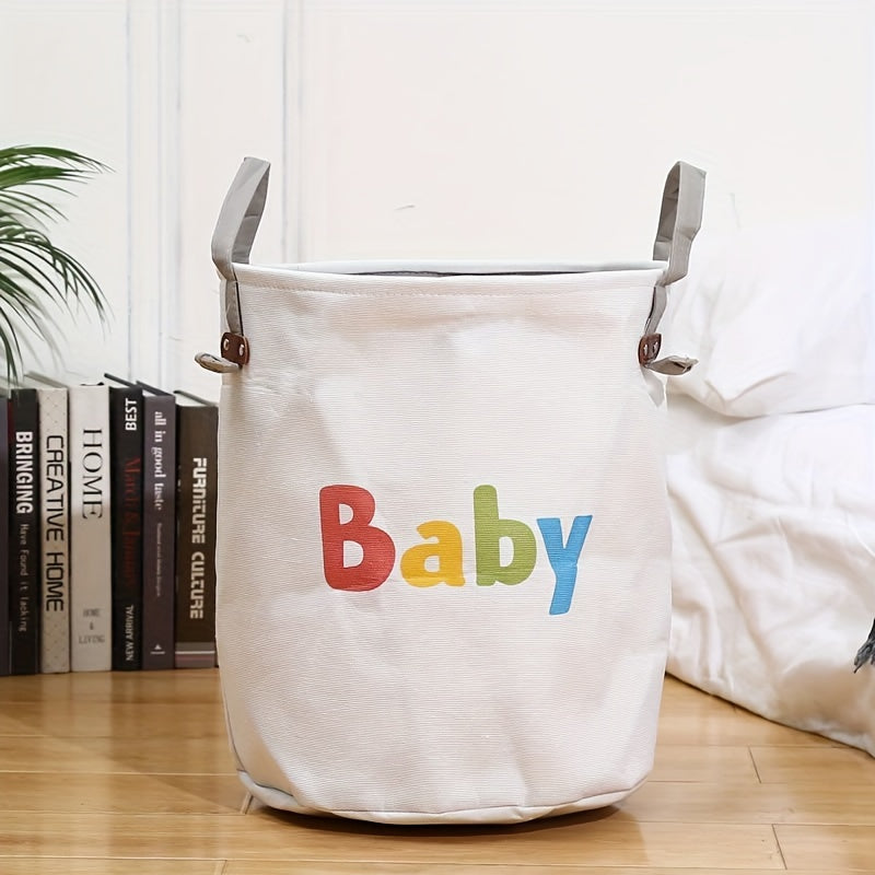 Pet Toy Storage Bag, Folding Fabric Basket for Room or Bedroom, can also be used to store dirty clothes or organize clothes.