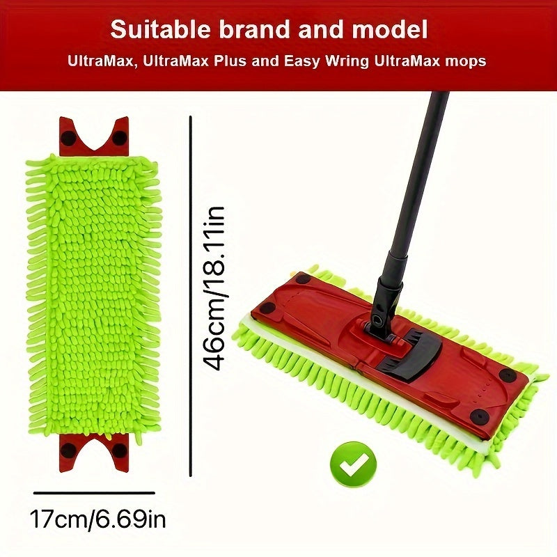 Upgrade your cleaning routine with the DLAIMI Ultramax XL 2-in-1 Flat Mop Replacement Pads. These highly absorbent pads are perfect for both wet and dry cleaning, making it easy to tackle dirt and water with ease. Measuring 45.72X15.24 cm and designed in