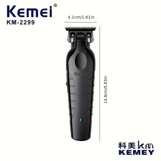 Electric clipper for haircuts with USB charging, oil head carving design, and ideal for hair salons.