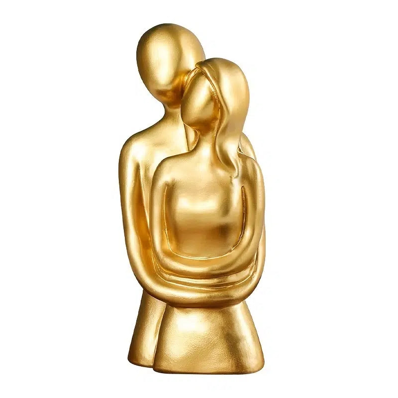 Golden Hug Couple Ornament - Ideal for special occasions - Adds a romantic touch to any room