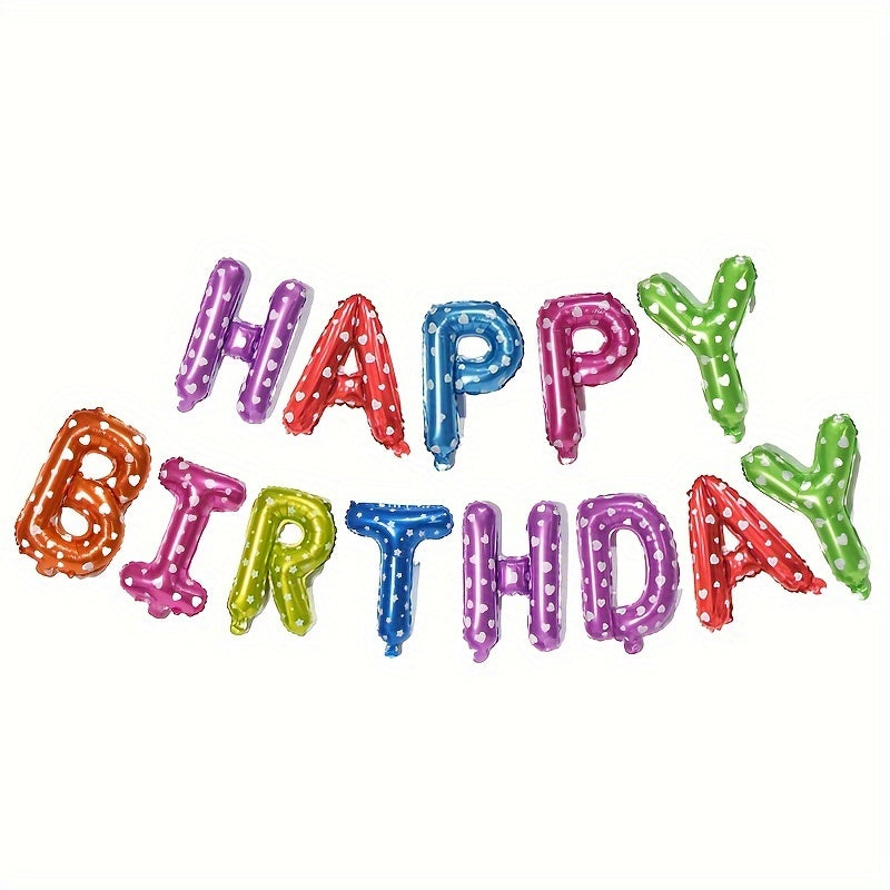 16-inch American Version Happy Birthday Letter Balloon Set, Aluminum Film, Factory Direct Sales