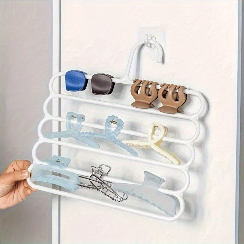 Spacious wall-mounted organizer for hair accessories, jewelry, and watches - perfect for home and dorm use