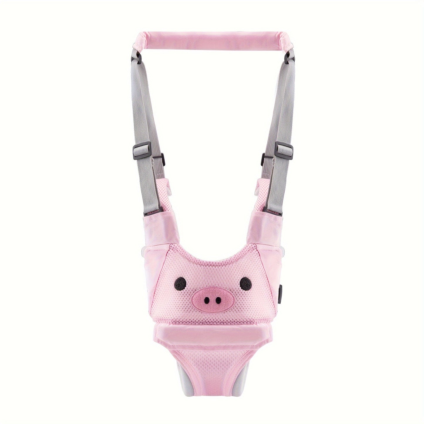 Adjustable Toddler Walking Harness with Anti-Fall Mesh, Safe and Cute Pig Design for Ages 0-3