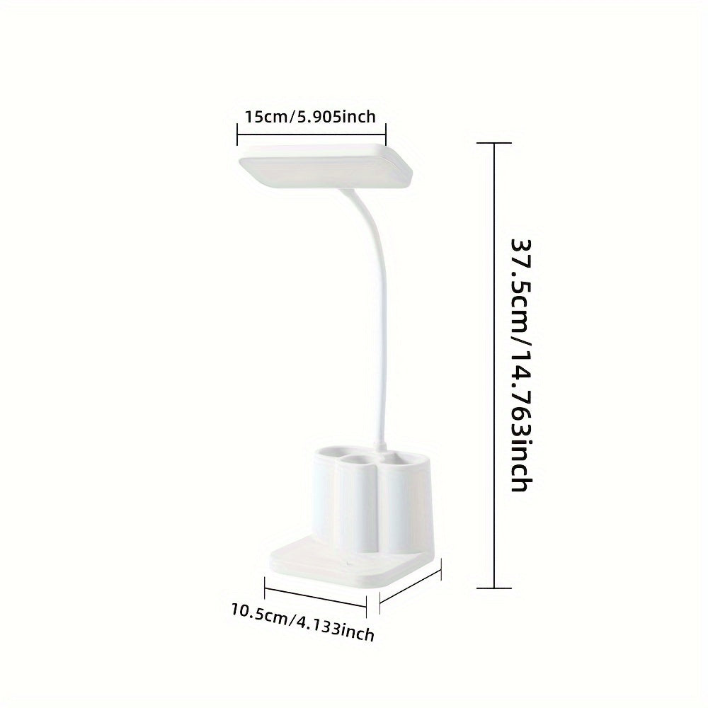 1pc JDY Rechargeable LED Stand Light with Polished Finish, Adjustable Lighting Desk Lamp, USB Charging, suitable for Reading, Music Stand, Bedroom, Household Use