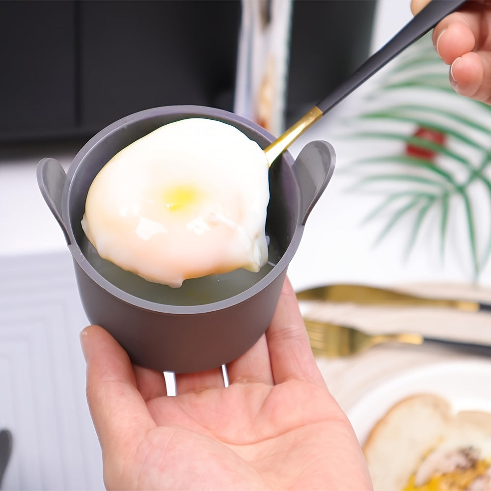 Non-Stick Silicone Egg Poaching Cups for Air Fryer - Easy Release, Space-Saving, Heat-Resistant Egg Pots for Deliciously Cooked Eggs