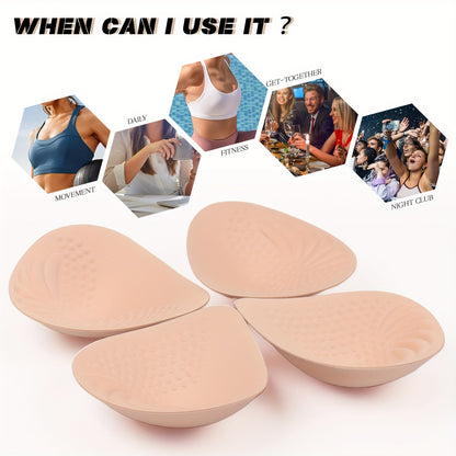 Soft anti-convex chest enhancer pads for women's lingerie and underwear.