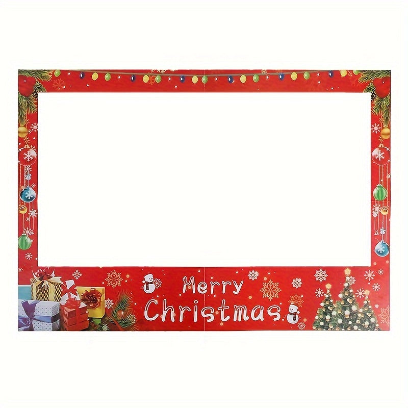 Foldable paper photo frame with patriotic theme for Christmas party photo booth