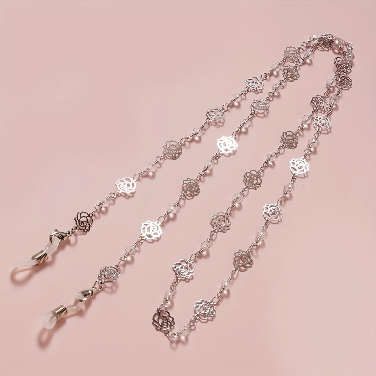 Vintage Rose Eyeglass Chain: Stylish Strap to Secure Eyeglasses Around your Neck and Hold your Mask in Place