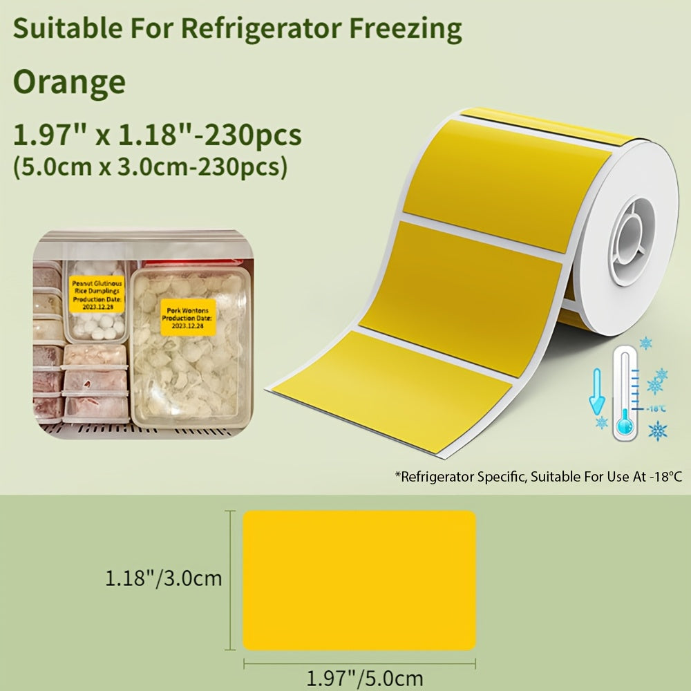 NIIMBOT Frozen Label Sticker Roll is waterproof, oil-proof, and low temperature resistant up to -18°C. It is easy to peel with no residue, made from long-lasting thermal paper for