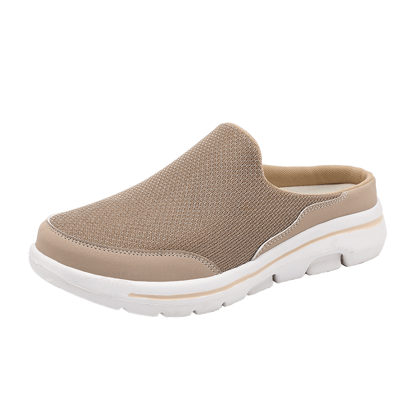 Lightweight mesh slip-on mules for indoor and outdoor summer walking.