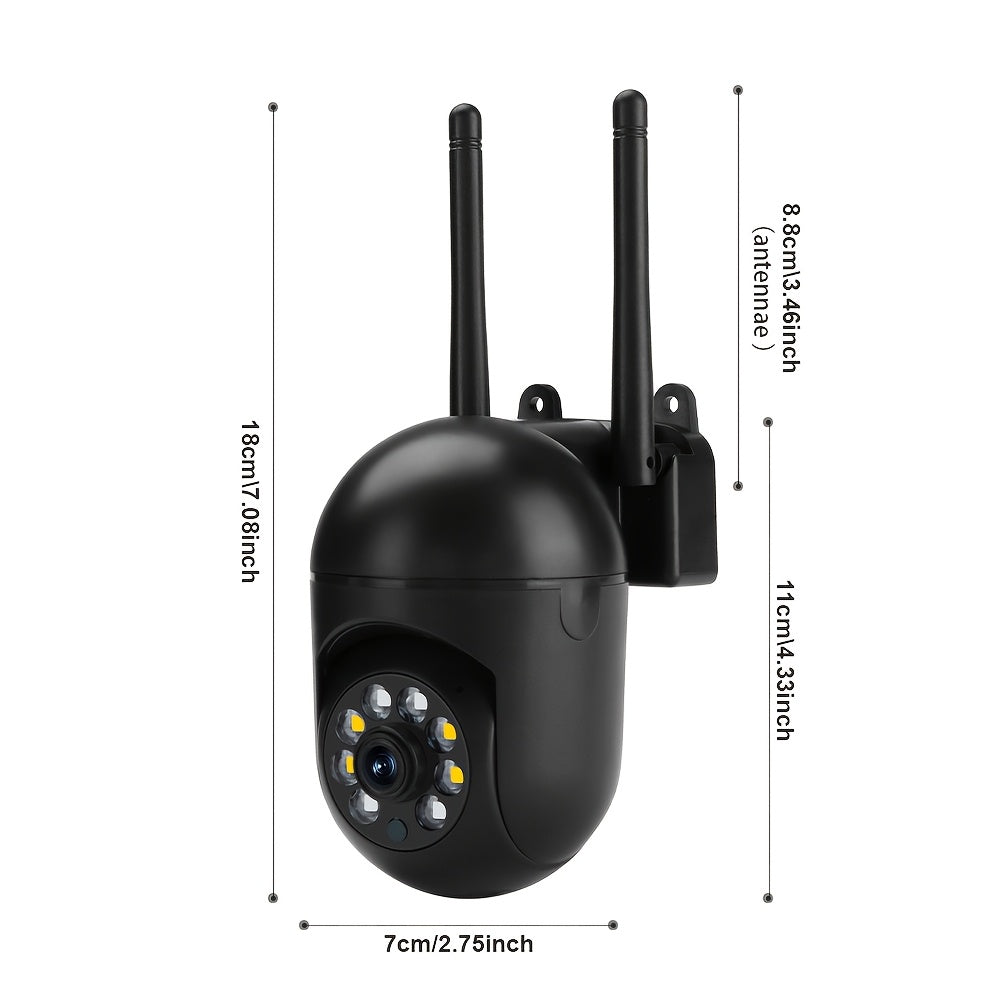 Get two 1080P HD Night Vision Security Cameras for Christmas and New Year! These cameras offer wireless connectivity, AI detection and human tracking, a 355° panoramic view, WiFi enabled with two-way audio, and are smartphone compatible. Give the gift of