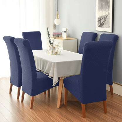 Jacquard high back dining chair slipcovers in sets of 2 or 4 for home or office use.