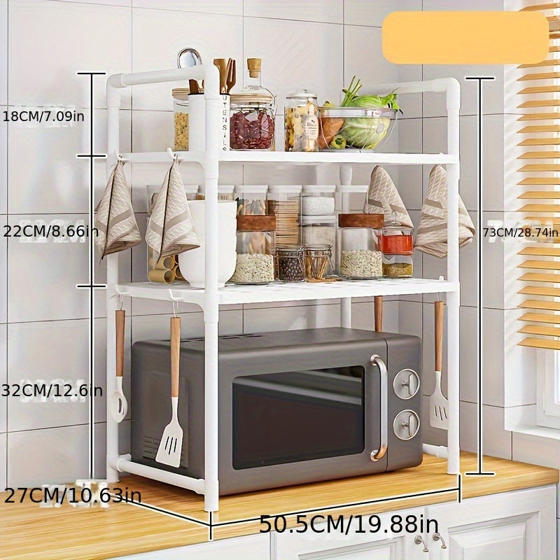 Plastic Kitchen Shelves with Adjustable Design, Pull-Out Pantry Organizer featuring Dividers, Under Sink Cabinet Storage Solution, Simple Assembly without Electricity Needed, Stylish addition to Home Kitchen Furniture.