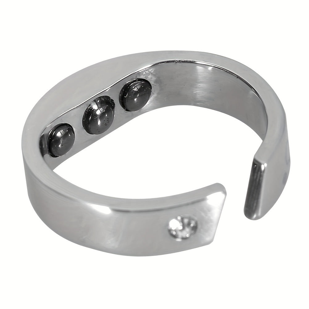 Titanium Anti-Snoring Ring with Beads, Improves Sleep & Breathing, Acupressure Device for Nighttime Use, Enhances Breathing | Bedtime Accessory