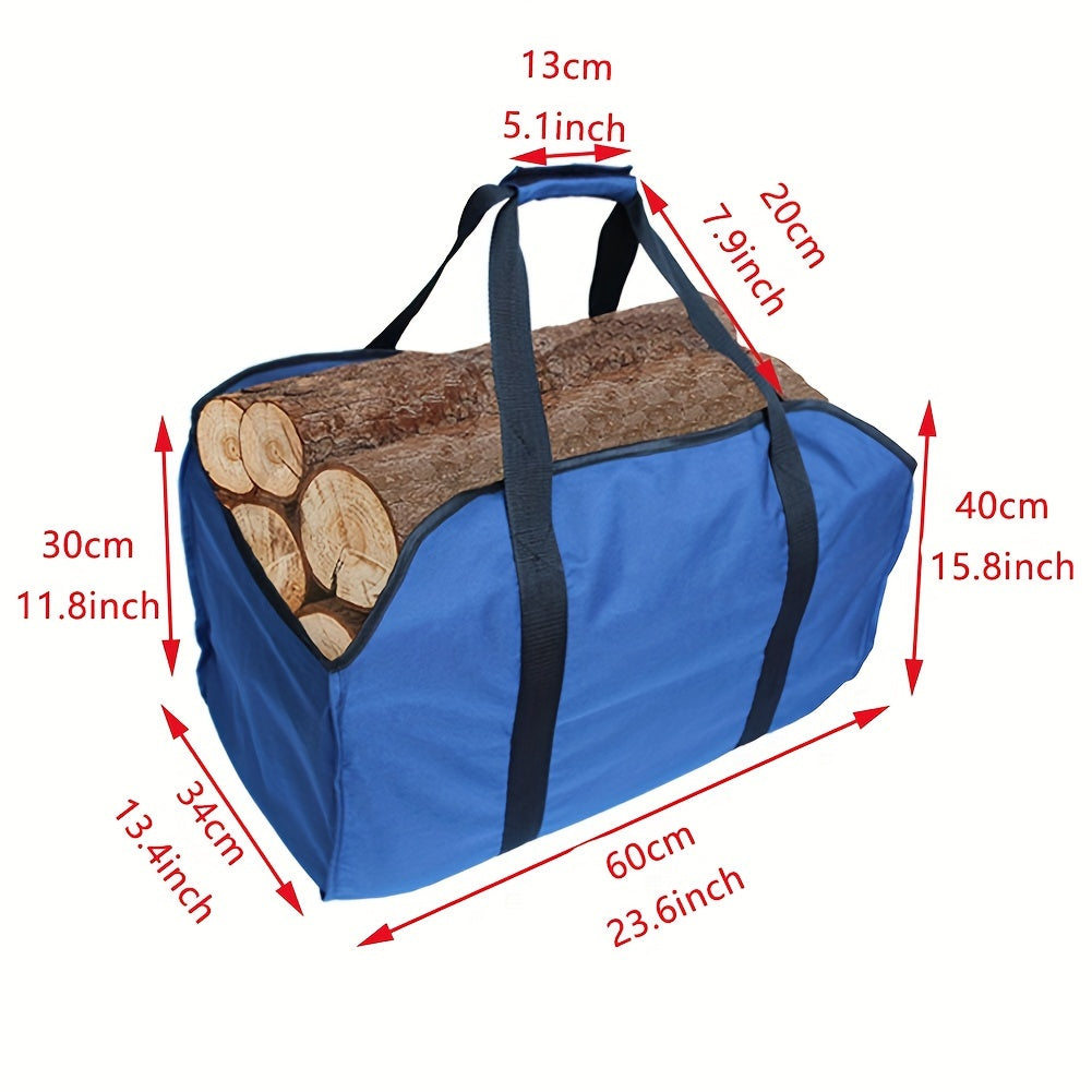 '- Firewood Moving Tote Bag Set of 2, made from Canvas Material
- Features Extra Large and Durable design
- Ideal for use with Fireplace, Wood Stove, Firewood, Log, Camping, Landscaping