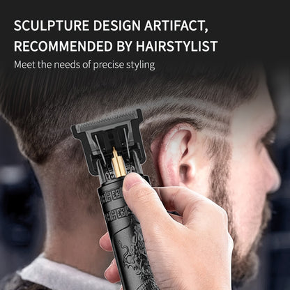 Men's wireless hair clipper, professional trimmer, ideal Father's Day gift.