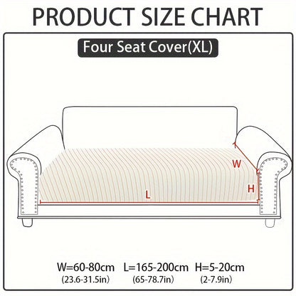Светло-серая чехол для дивана, разработанный для защиты от царапин кошек, подходит для диванов на 1-4 места, изготовлен из нескользящей, безопасной для домашних животных жаккардовой ткани с рифленой текстурой, идеален для декора гостиной и спальни.