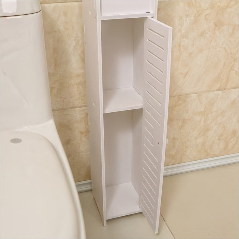 Freestanding bathroom cabinet with drawer and toilet paper holder - 23.23 inches high, no power supply