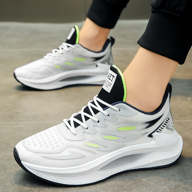 Ventilated running shoes with shock absorption for outdoor workouts