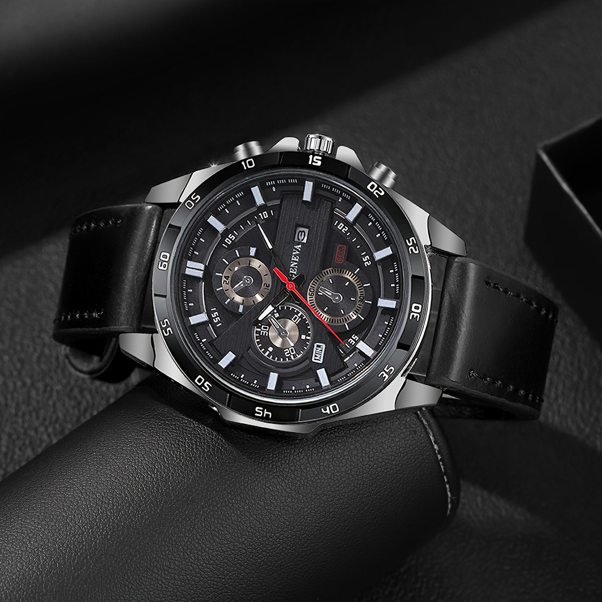 Men's Fashion Quartz Watch with Faux Leather Strap, Business Style, Non-Waterproof, Calendar Display, Sporty Watch, Zinc Alloy Case, Sophisticated Appearance.