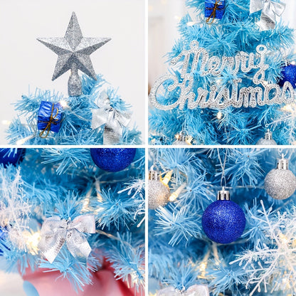 This stunning 59.94cm pink/blue Christmas tree is a must-have decoration for the holiday season. Made from high-quality PVC material, this beautiful tree can be reused year after year. It makes for the perfect Christmas gift, adding a touch of elegance