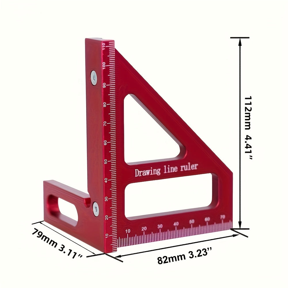 Aluminum Alloy 3D Multi-Angle Measuring Ruler for Engineers and Carpenters, Painted Finish, Assembly Required