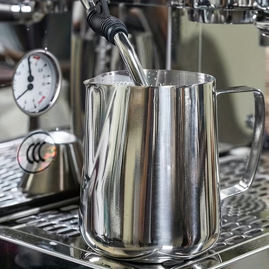 Stainless Steel Latte Art Cup - Great for Frothing Milk & Decorating Coffee, Perfect for Home or Cafe Settings