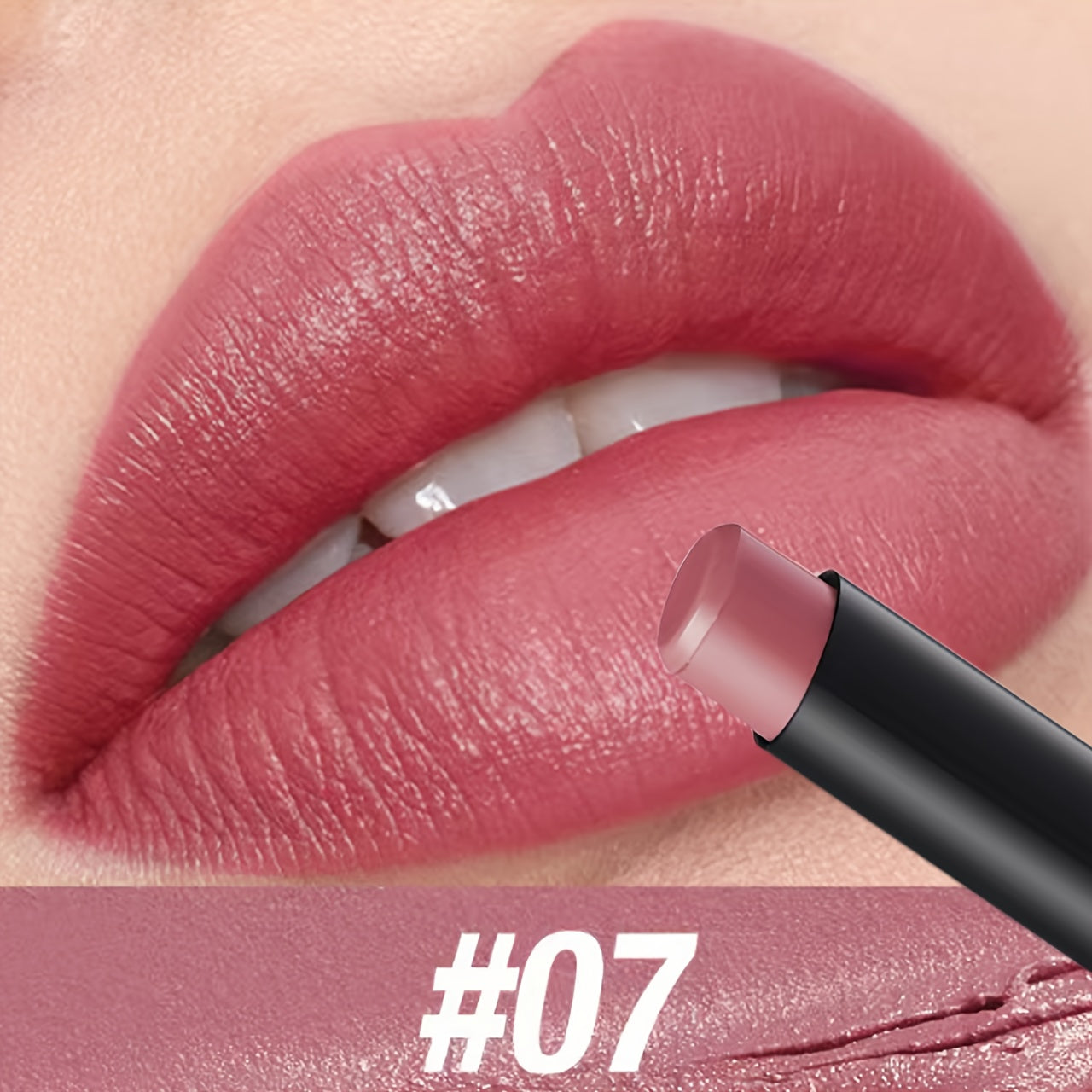 This matte lipstick has an angled tip, comes in a single stick, is long-lasting, moisturizing, and available in 8 shades.