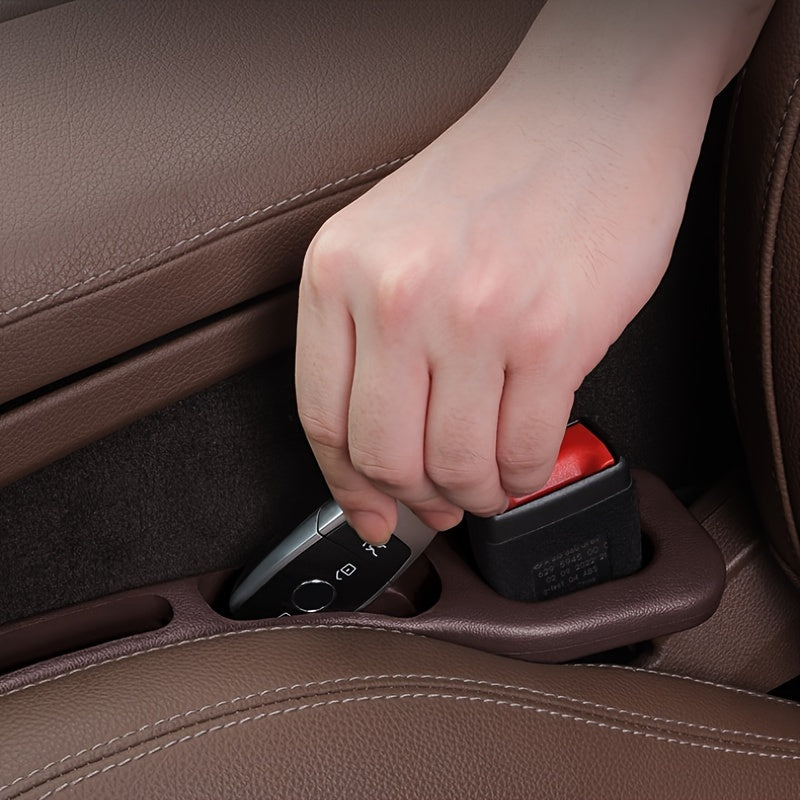 Car Seat Gap Filler with Multi-Storage Compartments - Leak-Proof Interior Strip, Ideal for Car Storage Solutions.