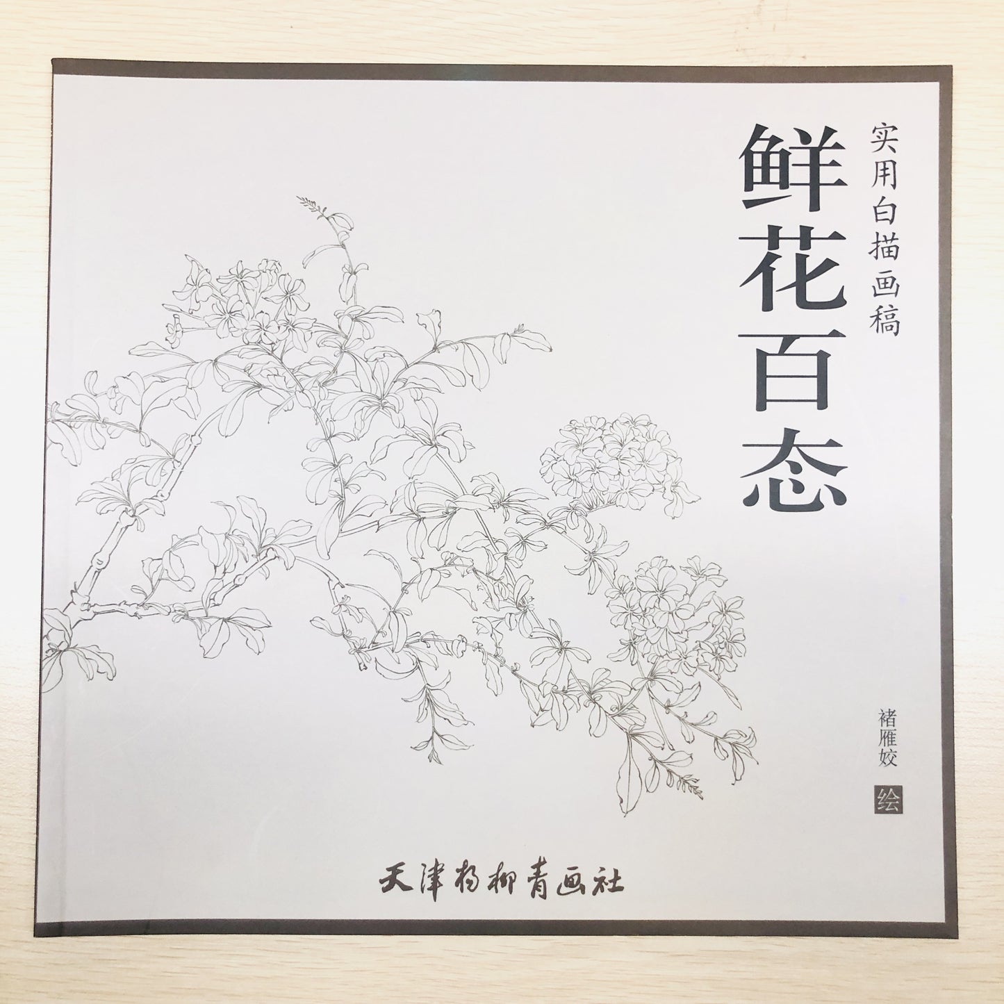 Chinese Painting Techniques Series featuring Fresh Flowers, Practical White Sketch Drafts, Calligraphy and Painting, Still Life, Art & Photography. Beginner's Guide in Simplified Chinese