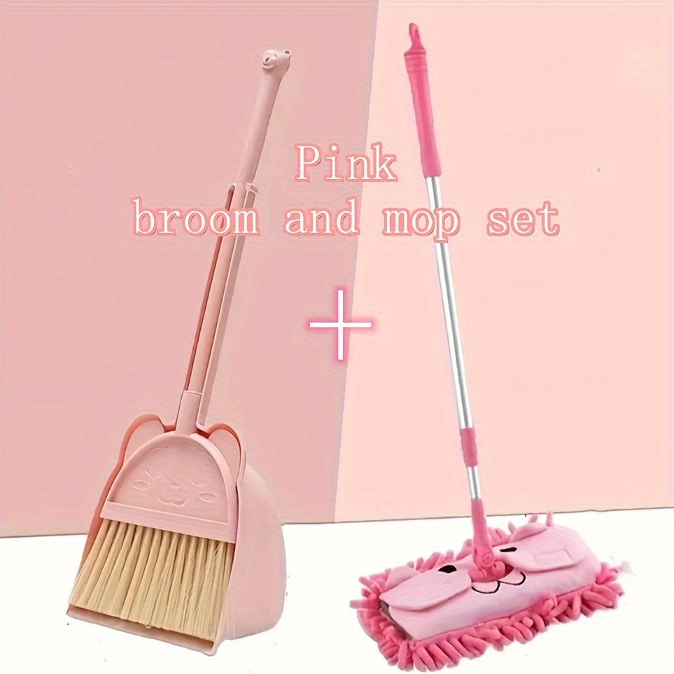 A Cute Mini Broom and Mop Set Perfect for Home Cleaning, Mini Broom Combo for Household Cleaning, Essential Cleaning Supplies and Tools.