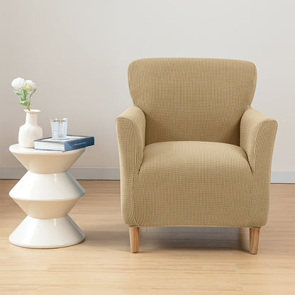 1pc Fleece Armchair Cover, removable, washable, stretch tub arm chair slipcover for study bar counter living room.