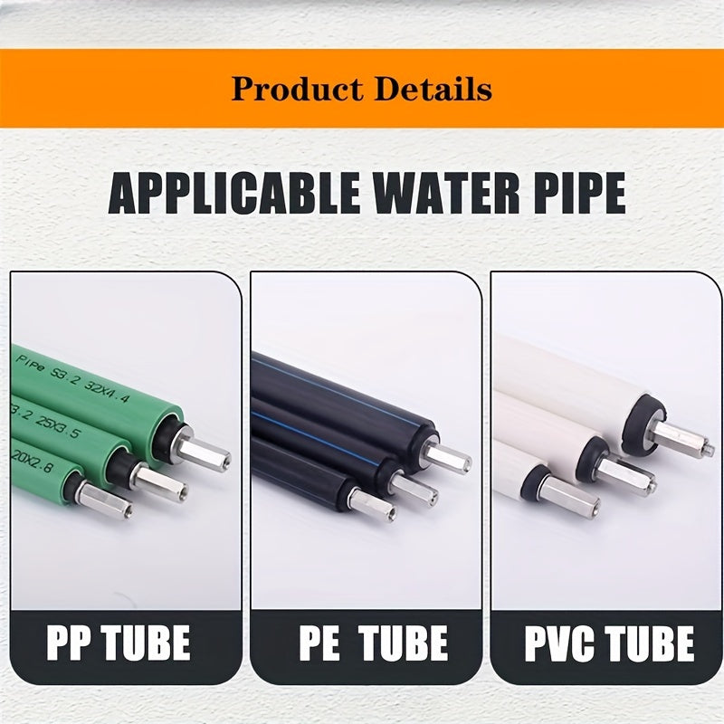 Durable stainless steel hot melt water stopper set with T-handle, screw, and expansion heads for fast plumbing repairs and home improvement.