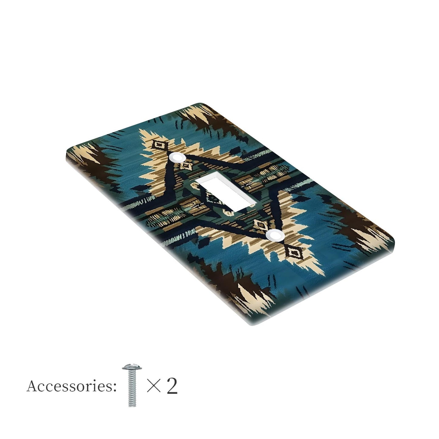 South West Native American design light switch cover, no power needed