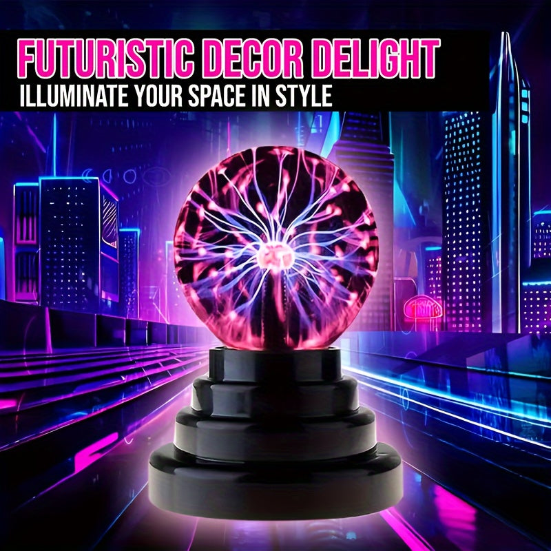 ArtisticNova's modern Plasma Ball Lamp is touch and sound sensitive, with interactive lightning effects. It comes with a freestanding USB cable, crystal shade, and is battery operable (battery not included). Perfect for any room.