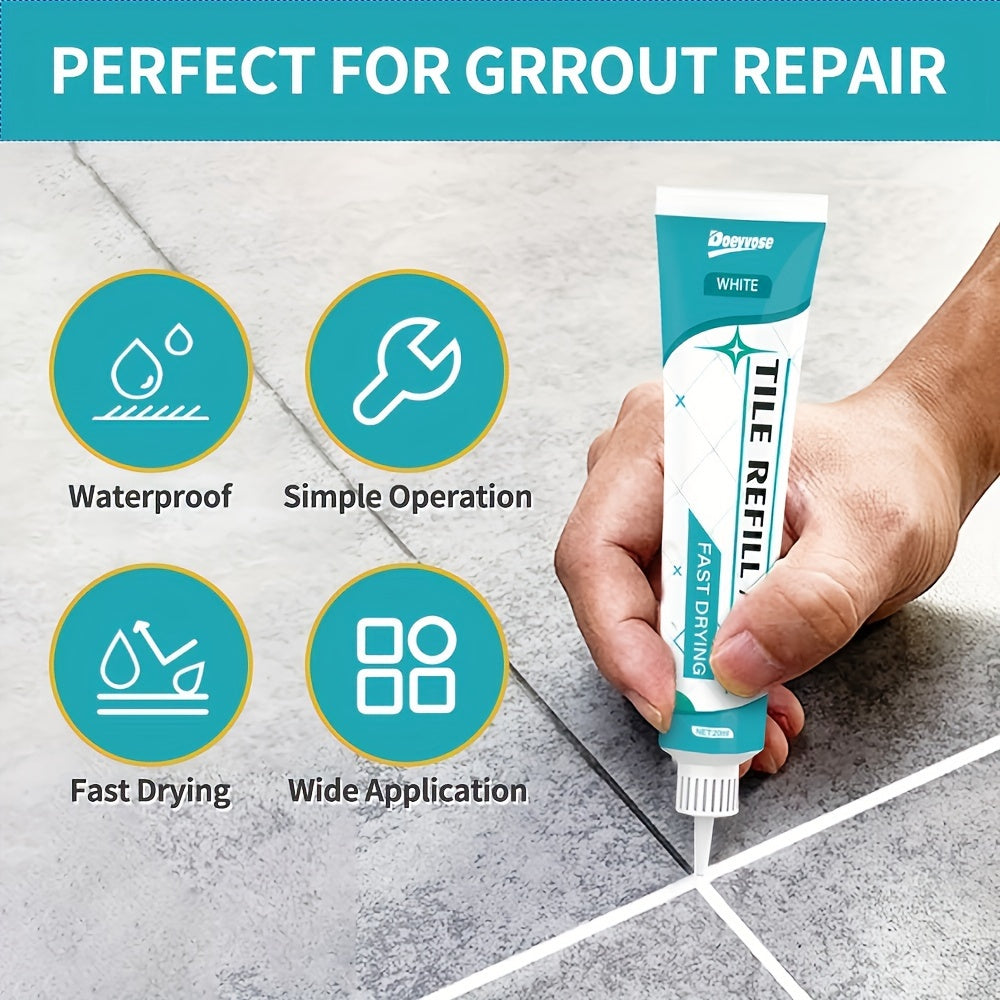 Waterproof gel for filling tile seams, repairs in kitchen, tub, and tile - Doeyvose Tile Seam Filler.